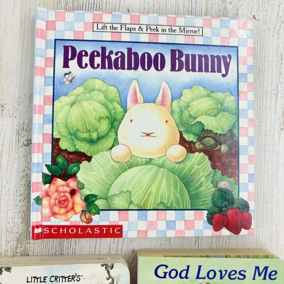Lot of 3 Vintage Lift Flap Board Books Kids Baby Little Critter Peekaboo Bunny - Picture 2 of 10